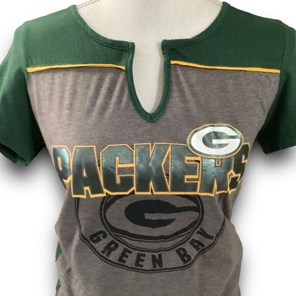 NFL Team Apparel Green Bay Packer Short Sleeve Shirt Women’s Size Medium - Picture 8 of 9